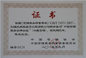 中國倉儲服務(wù)金牌企業(yè)